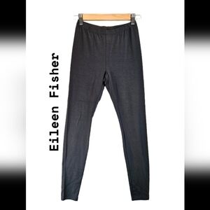 Eileen Fisher Womens Charcoal Gray Pull On Leggings Sz XXS Athleisure Casual